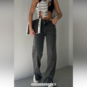 Stylish PIRAL Women's Cross Over Waist Straight Leg Jeans